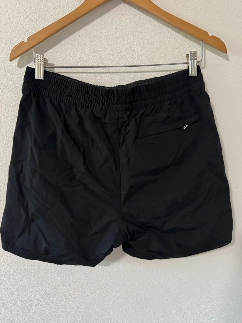 Vans Relaxed Fit Elastic Board Shorts Black Beach Resort Wear Vacation-S
